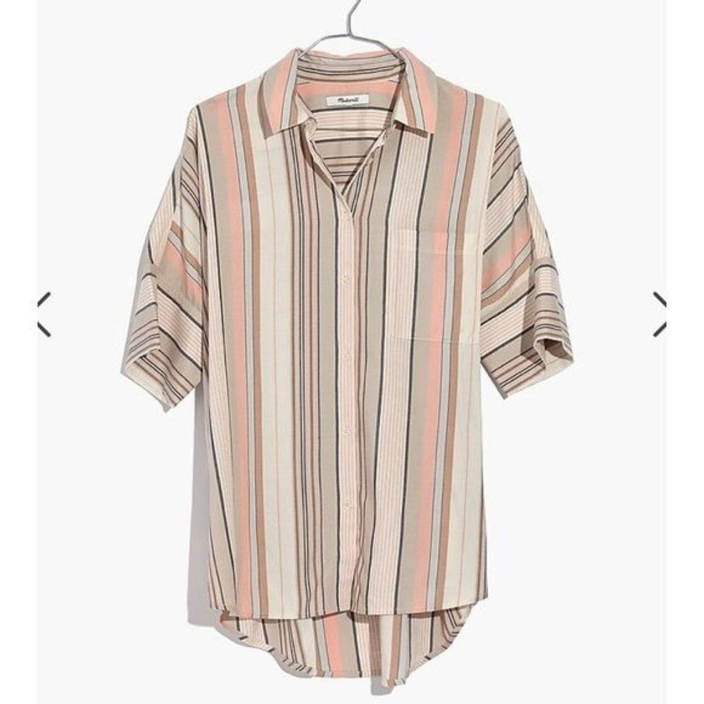 Madewell Courier Shirt in Aldwin Stripe XXS